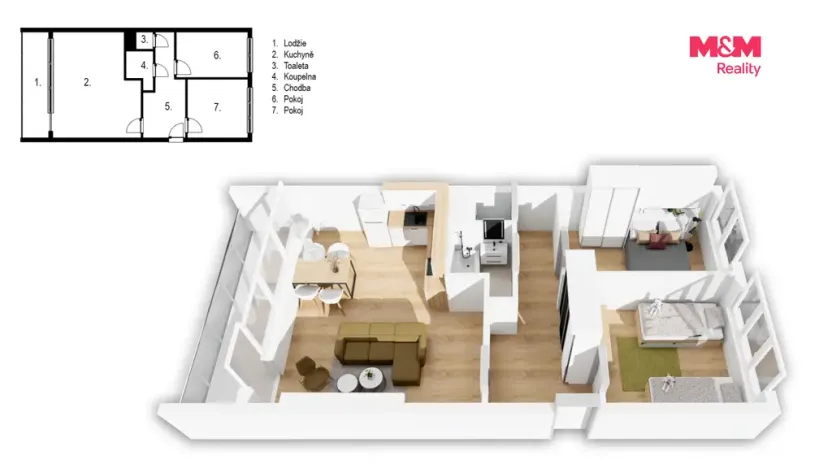Prodej bytu 3+kk, Praha - Lhotka, Jílovská, 62 m2