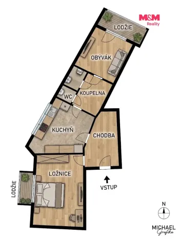 Prodej bytu 2+1, Hradec Králové - Nový Hradec Králové, třída Edvarda Beneše, 65 m2