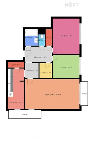 Prodej bytu 3+1, České Budějovice, Klaricova, 74 m2