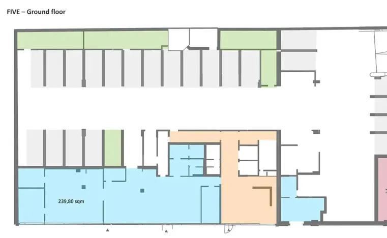 Pronájem obchodního prostoru, Praha - Smíchov, Na Valentince, 240 m2