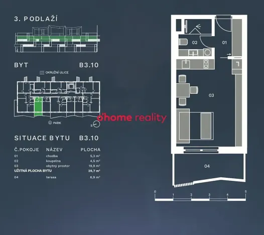 Prodej bytu 1+kk, Olomouc, Okružní, 30 m2