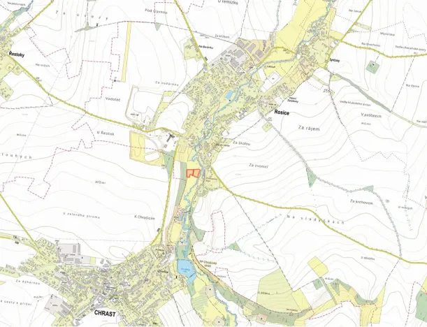 Prodej louky, Rosice, 8707 m2