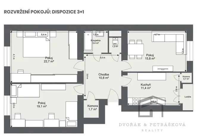Prodej bytu 3+1, Praha - Žižkov, Biskupcova, 87 m2