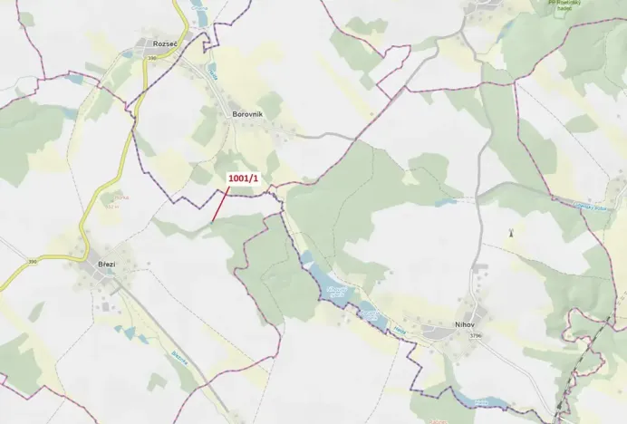 Dražba pozemku, Březí nad Oslavou, 346 m2