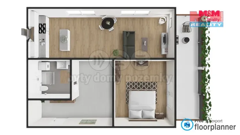 Pronájem bytu 2+kk, Třebíč - Vnitřní Město, Soukopova, 53 m2