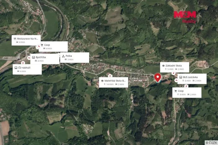 Prodej pozemku pro bydlení, Bystřička, 600 m2