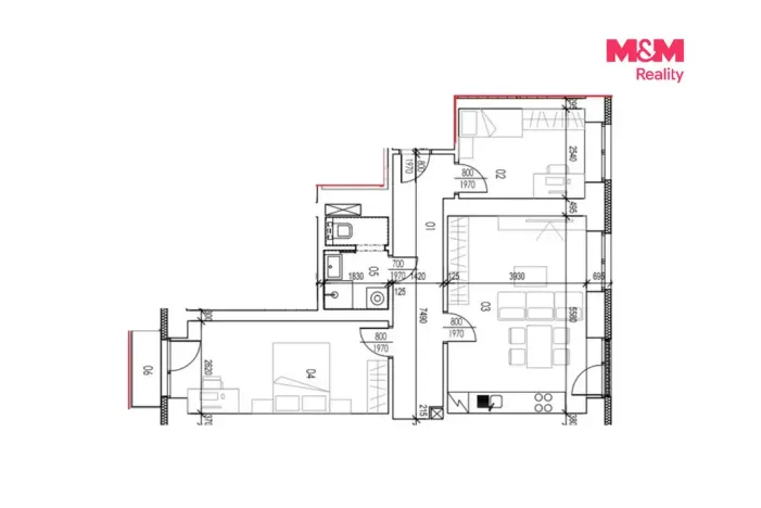 Prodej bytu 3+kk, Milovice - Mladá, Višňová, 65 m2