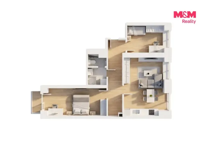 Prodej bytu 3+kk, Milovice - Mladá, Višňová, 65 m2