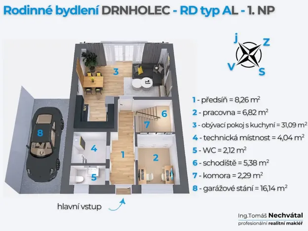 Prodej rodinného domu, Drnholec, Hrušovanská, 118 m2