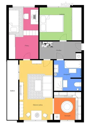 Prodej bytu 3+1, Kaplice, Luční, 68 m2