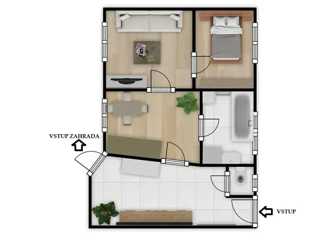Pronájem rodinného domu, Rosice, Na Mýtě, 58 m2