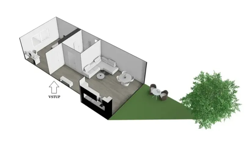 Pronájem bytu 2+kk, Brno, Černohorská, 48 m2
