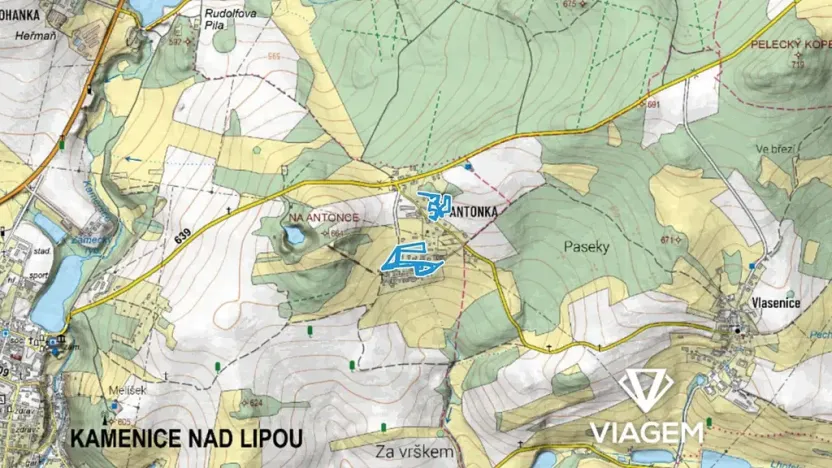 Prodej podílu pozemku pro bydlení, Kamenice nad Lipou, 1241 m2
