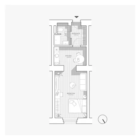 Pronájem bytu 1+kk, Praha - Žižkov, Štítného, 36 m2