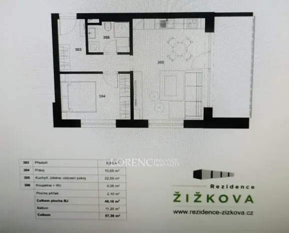 Pronájem bytu 2+kk, Hodonín, Žižkova, 46 m2