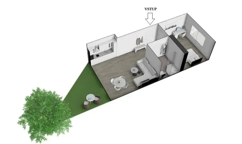 Pronájem bytu 2+kk, Brno - Ivanovice, Hřebíčková, 48 m2