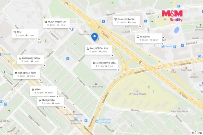 Prodej bytu 1+kk, Praha - Michle, Hanusova, 32 m2