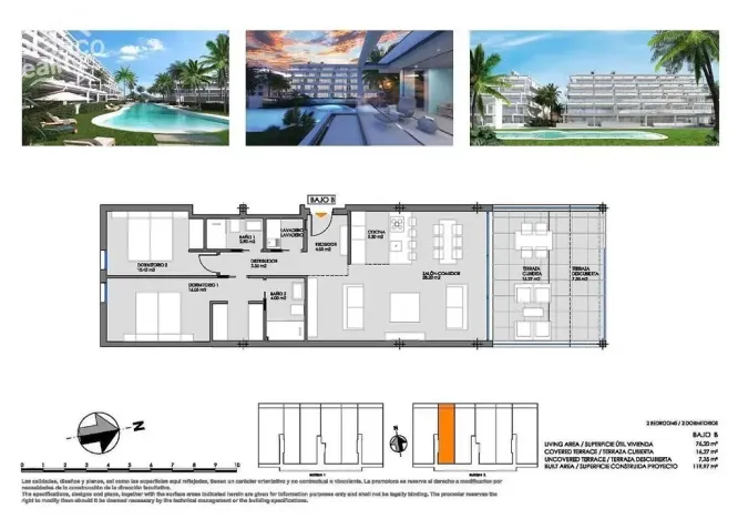 Prodej bytu 3+kk, Cartagena, Murcia, Španělsko, 119 m2