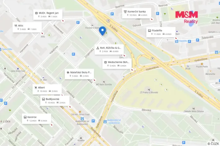 Prodej bytu 1+kk, Praha - Michle, Hanusova, 29 m2