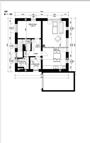 Prodej bytu 3+kk, Praha - Vinoř, Semtínská, 59 m2