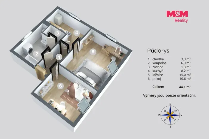 Prodej bytu 2+1, Libochovice, Dvouletky, 46 m2
