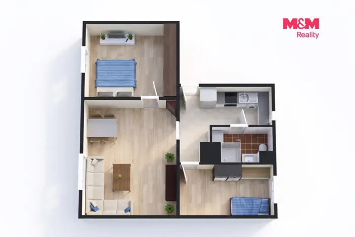 Prodej bytu 2+1, Ostrov, Luční, 57 m2