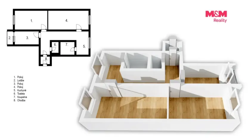 Prodej bytu 3+1, Praha - Letňany, Bukovecká, 71 m2