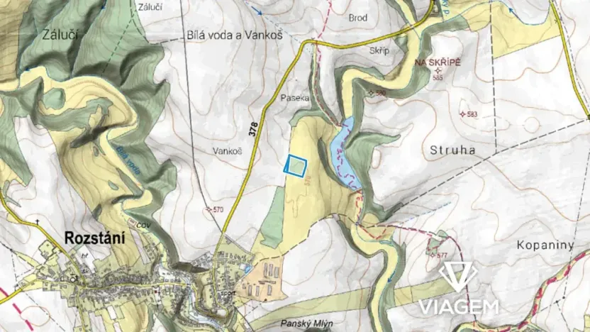 Prodej podílu pole, Rozstání, 1454 m2