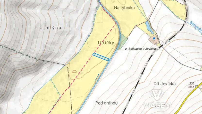 Prodej pole, Biskupice, 1714 m2