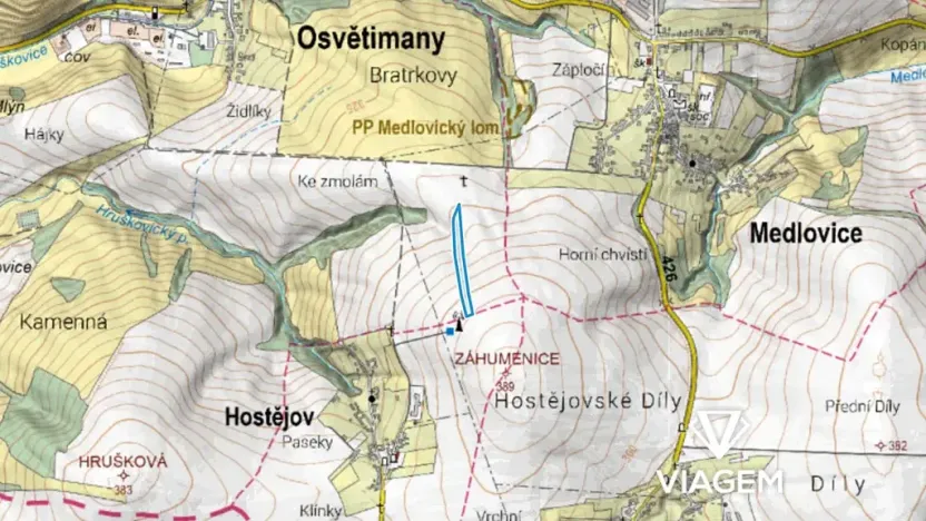 Prodej podílu pole, Osvětimany, 1443 m2