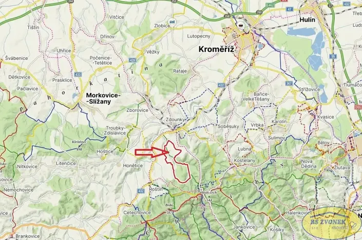 Prodej zahrady, Zdounky, 1018 m2