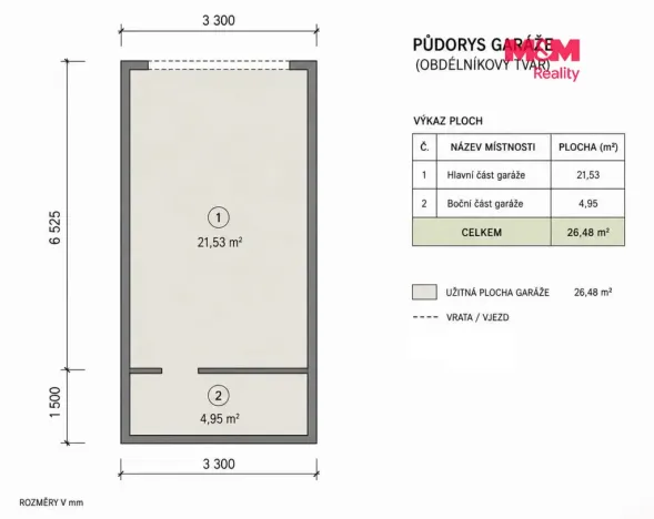 Prodej garáže, Šlapanice, Brněnská Pole, 26 m2