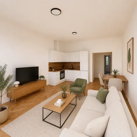 Pronájem bytu 2+kk, Praha - Smíchov, Hořejší nábřeží, 48 m2