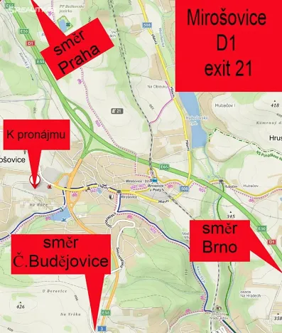 Pronájem skladu, Mirošovice, Hlavní, 412 m2