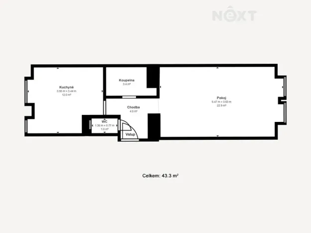 Prodej bytu 1+1, České Budějovice, Puklicova, 43 m2