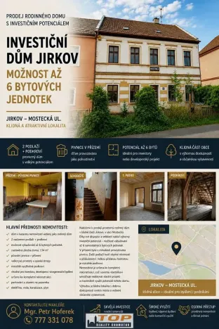 Prodej činžovního domu, Jirkov, Mostecká, 350 m2