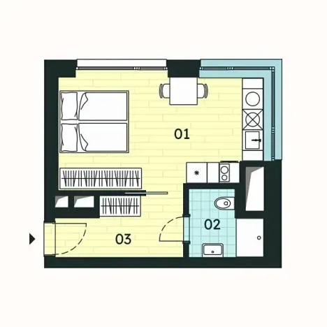Prodej bytu 1+kk, Znojmo, 29 m2