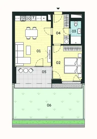 Prodej bytu 2+kk, Znojmo, 47 m2