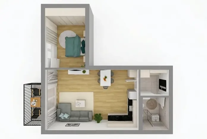 Pronájem bytu 2+kk, Pasohlávky, 53 m2