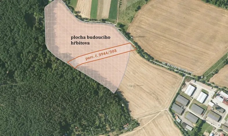 Prodej podílu komerčního pozemku, Brno, 3700 m2