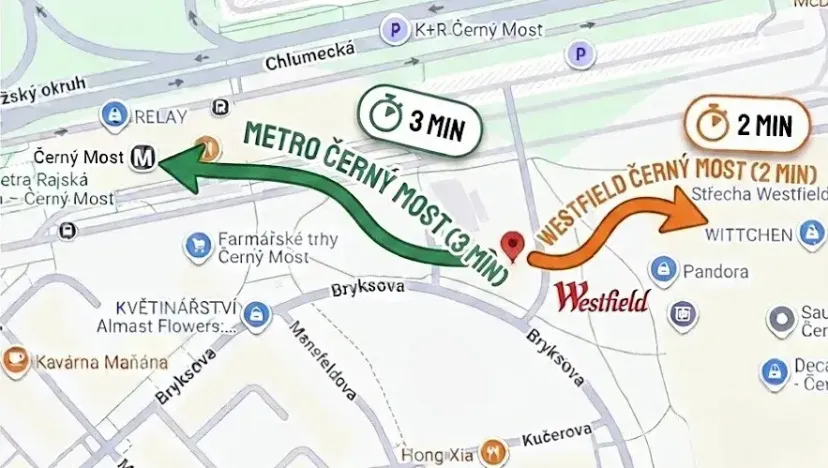 Pronájem kanceláře, Praha - Černý Most, Bryksova, 28 m2