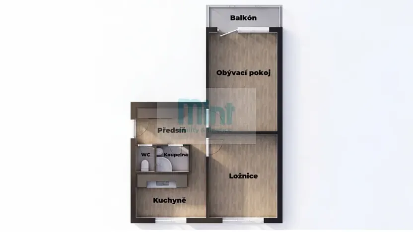 Prodej bytu 2+1, Ostrava, Jižní, 51 m2