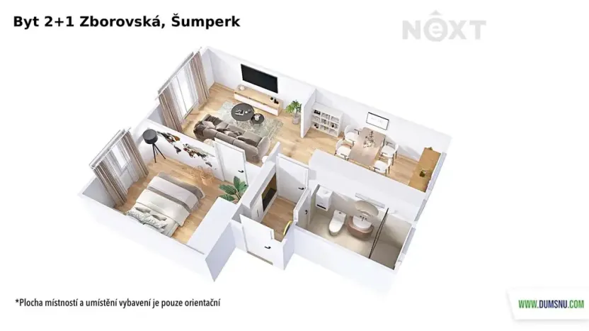 Prodej bytu 2+1, Šumperk, Zborovská, 55 m2