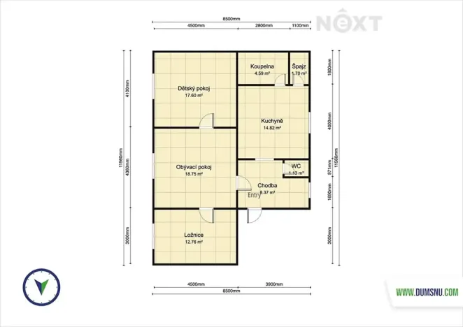 Prodej bytu 3+1, Moravská Třebová, Lanškrounská, 80 m2