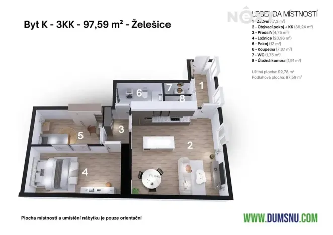 Prodej bytu 3+kk, Želešice, 24. dubna, 97 m2