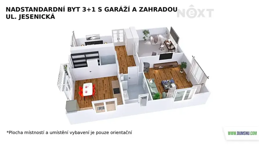 Prodej bytu 3+1, Šumperk, Jesenická, 107 m2