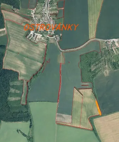 Prodej pole, Ostrovánky, 1633 m2