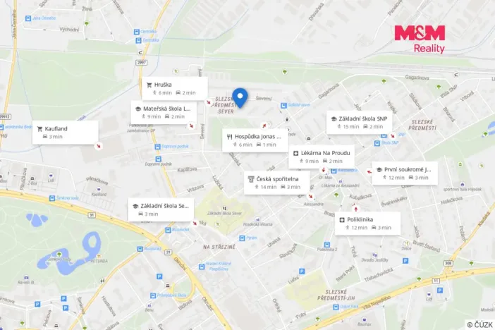 Prodej bytu 3+kk, Hradec Králové - Slezské Předměstí, Severní, 62 m2