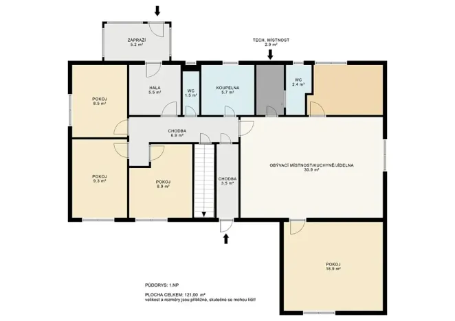 Prodej rodinného domu, Nasavrky, 121 m2