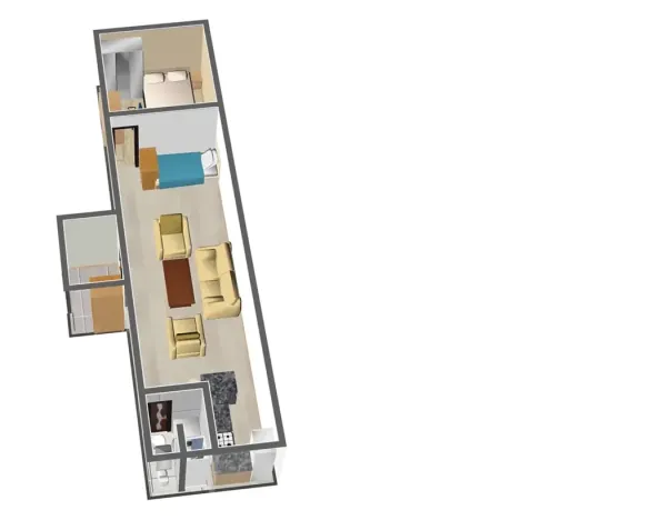 Pronájem bytu 2+kk, Brno, Berkova, 45 m2